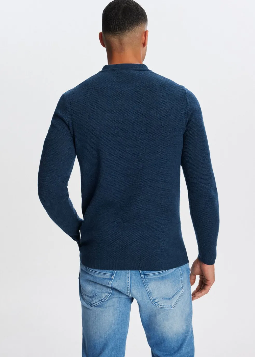 Polo met honinggraatdetail