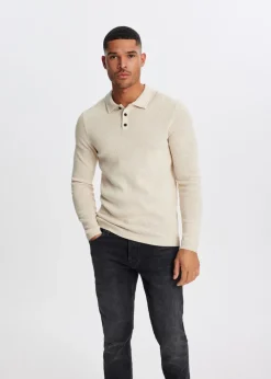 Polo met honinggraatdetail