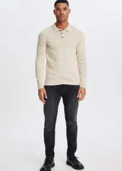 Polo met honinggraatdetail