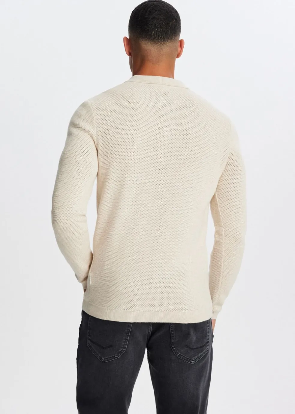 Polo met honinggraatdetail