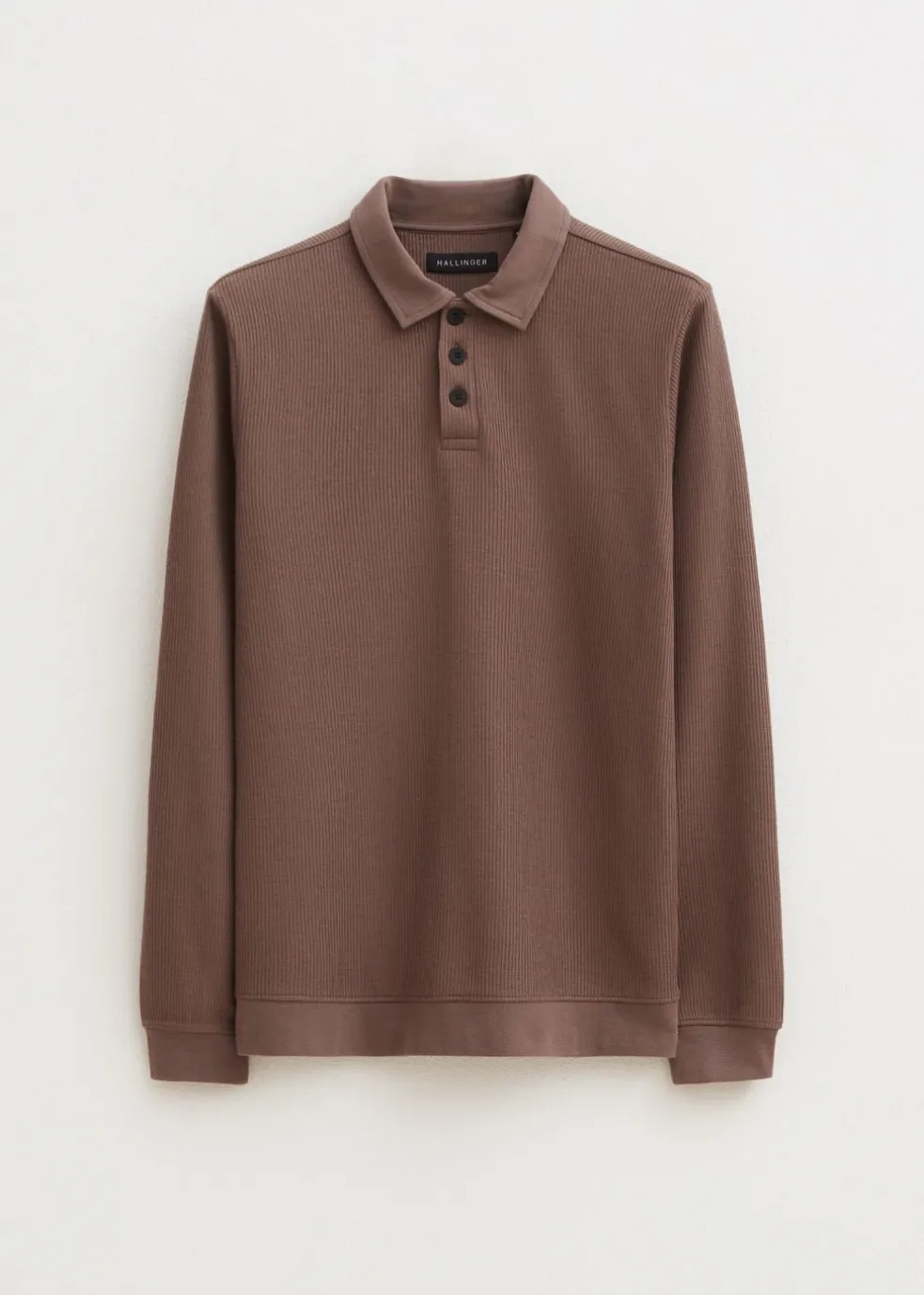 Polo met rib structuur