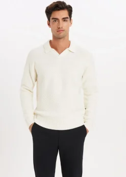 Polo met structuurdetails
