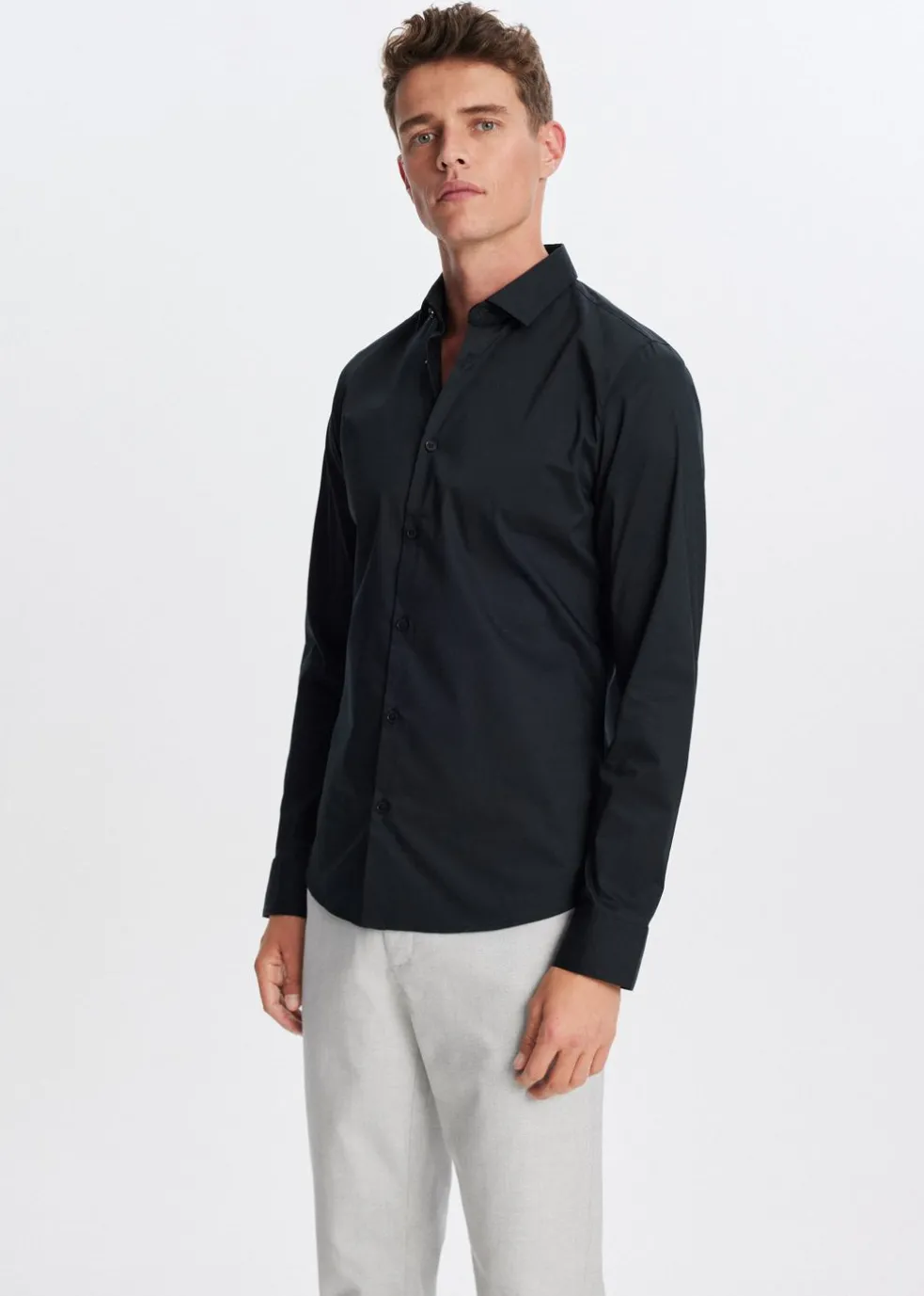 Poplin overhemd