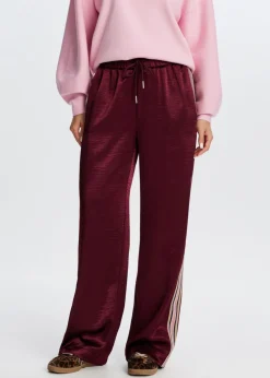 Satijnen broek met strepen
