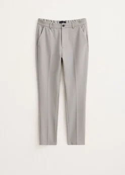 Slim fit piqué broek