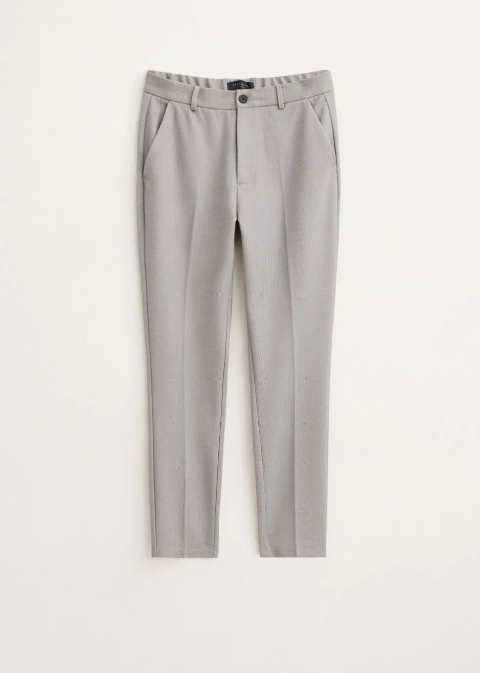 Slim fit piqué broek