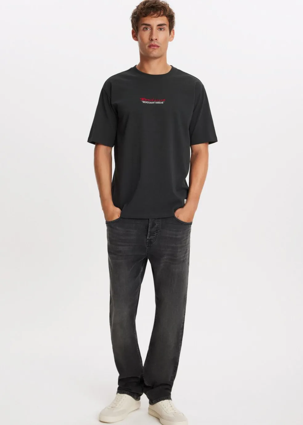 Stretchy straight leg jeans