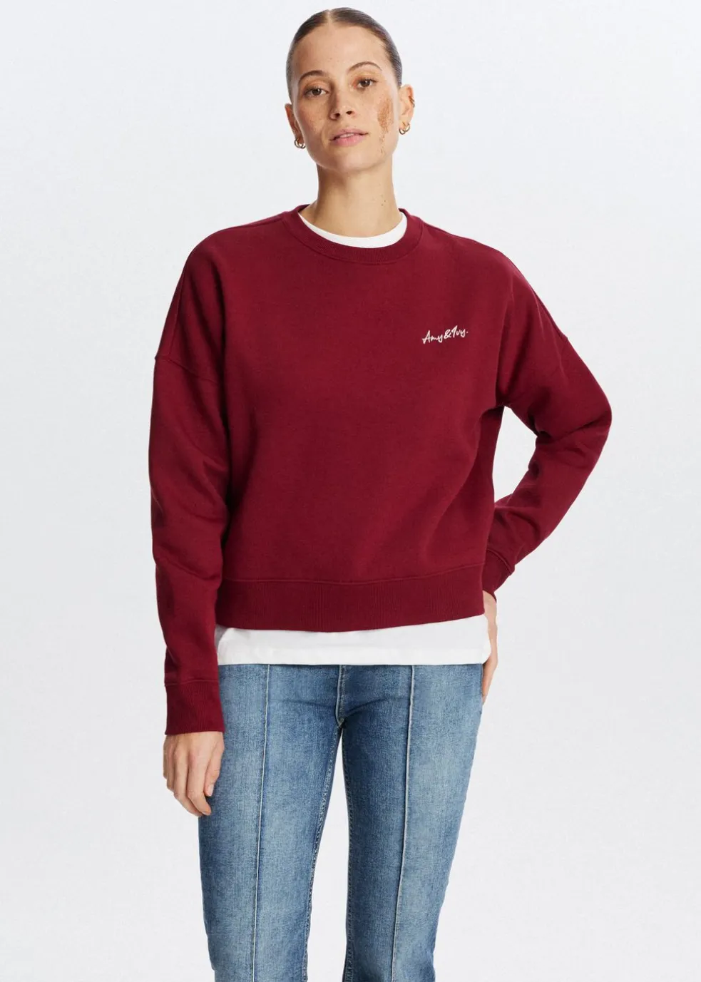 Sweater met broderie