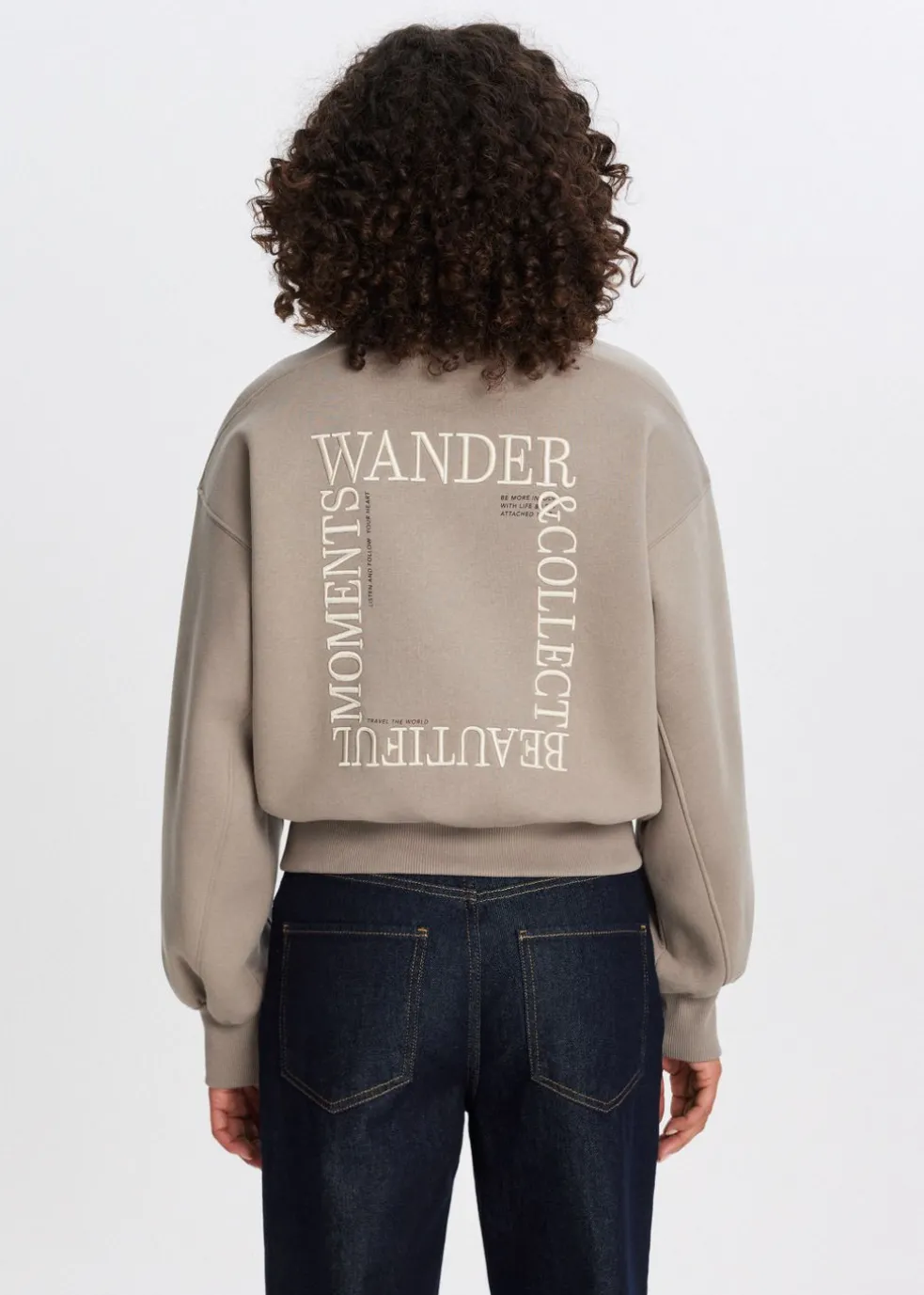 Sweater met collect print