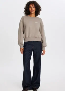 Sweater met collect print