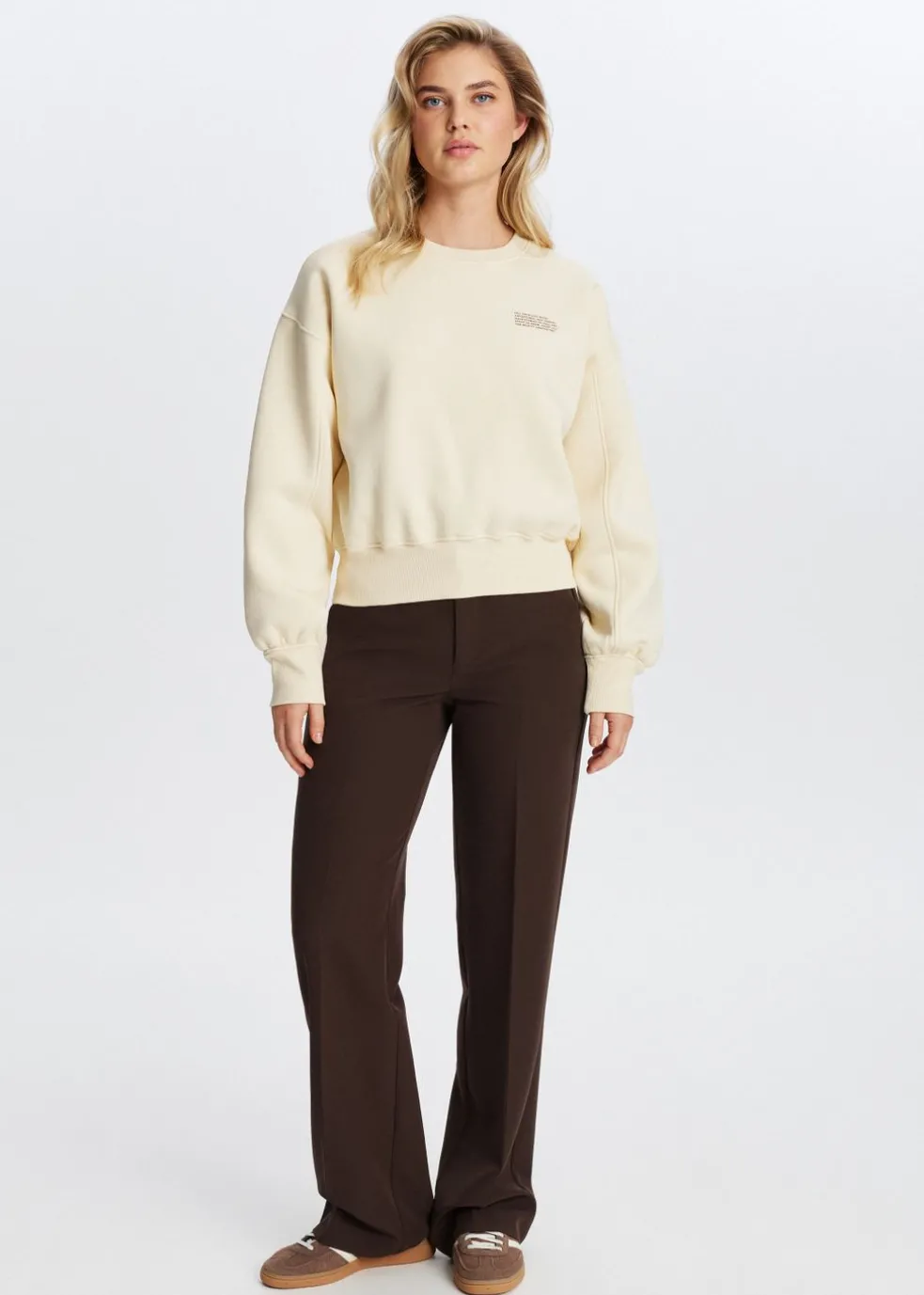 Sweater met collect print