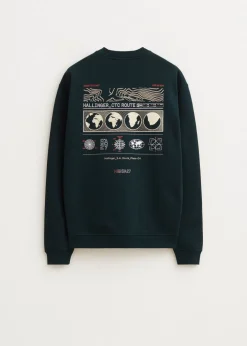Sweater met print wereldbol