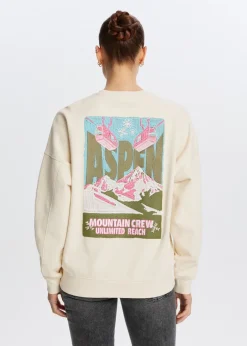 Sweater met ski print