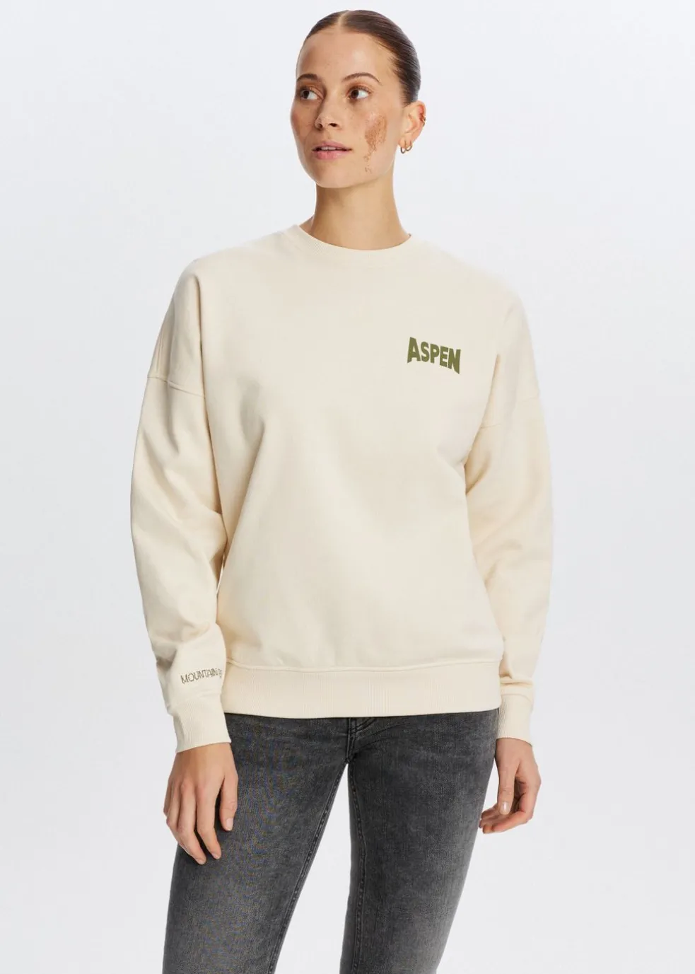 Sweater met ski print