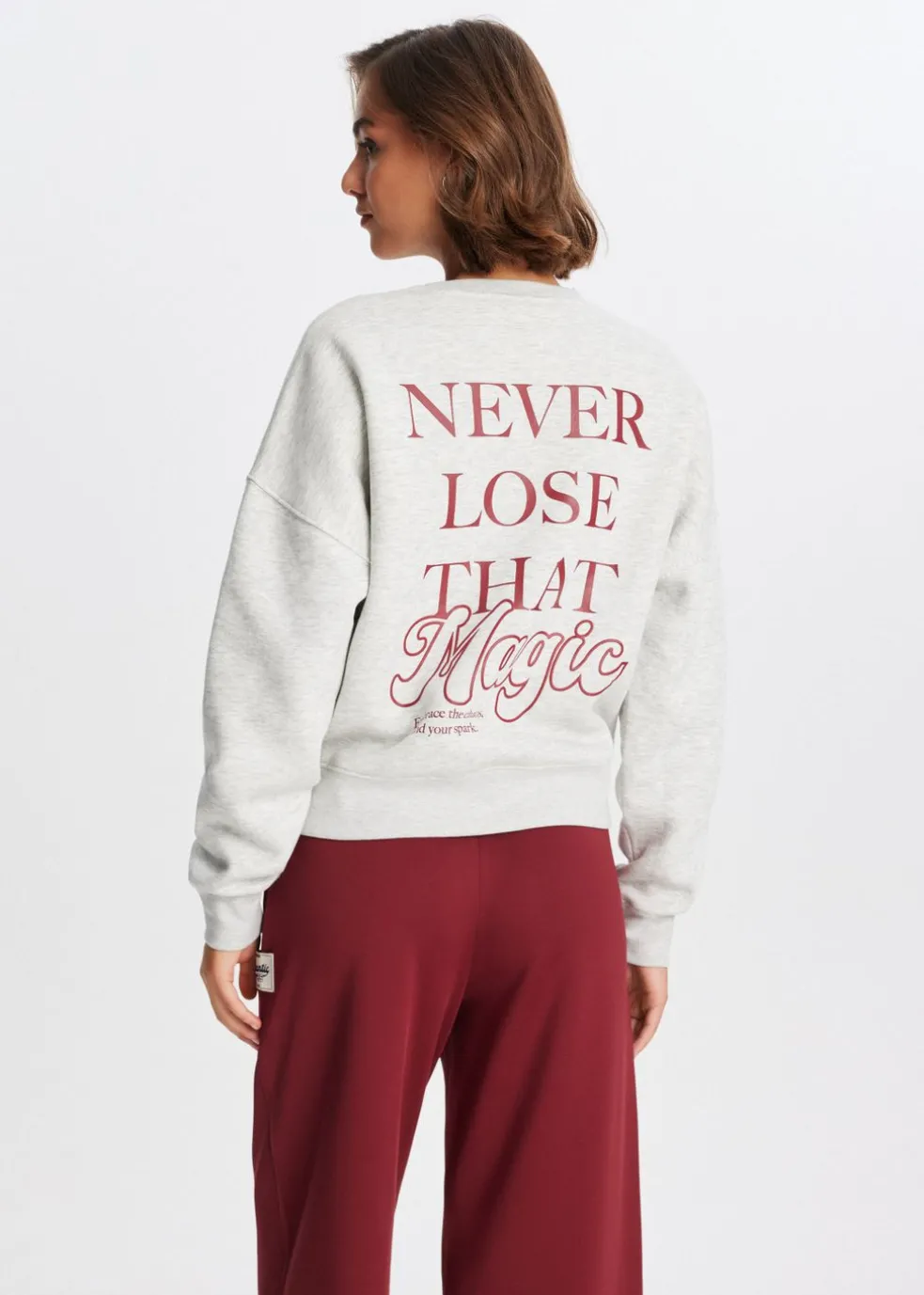 Sweater met tekstprint