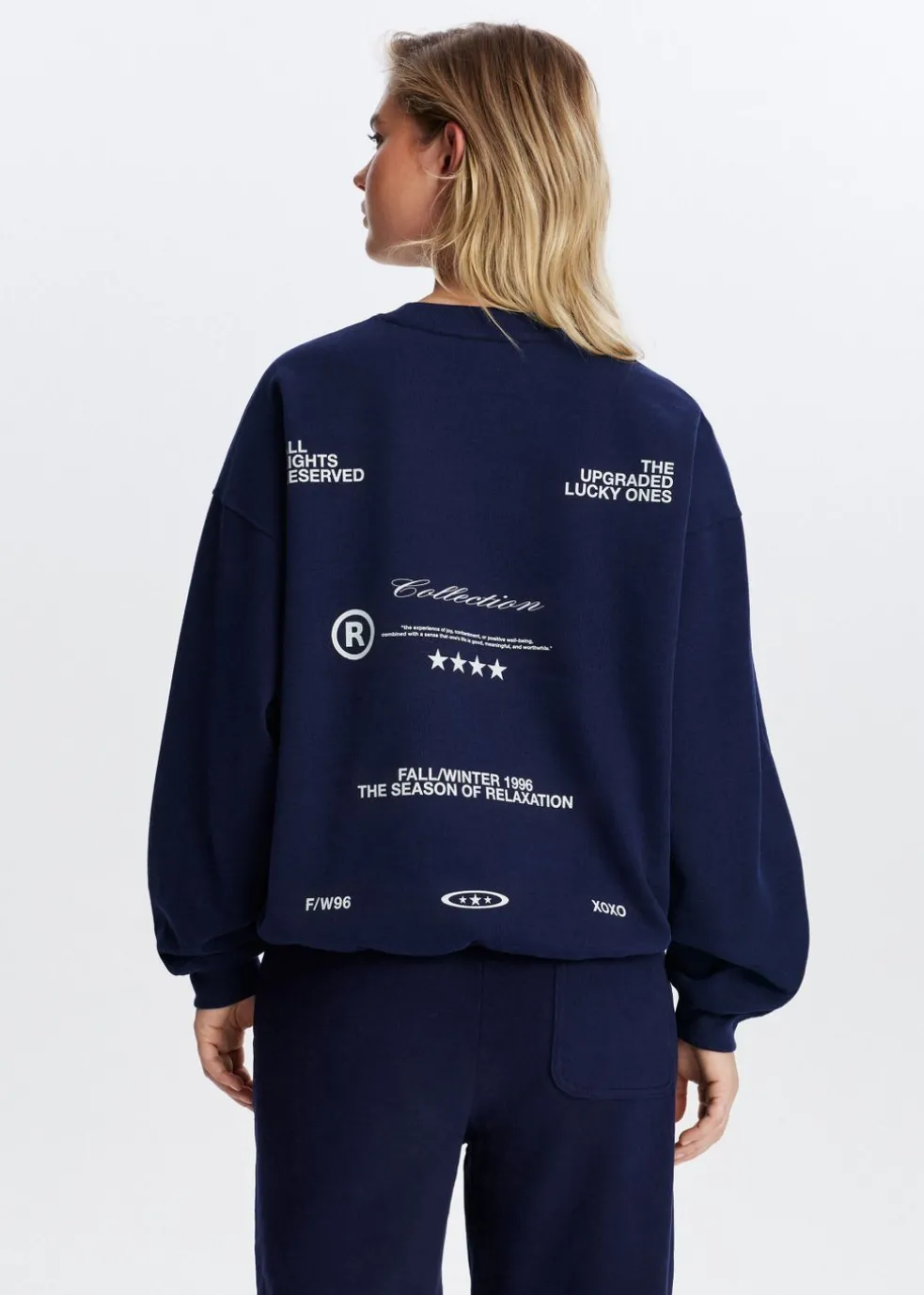 Sweater met tekstprint