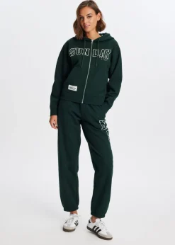Sweatpants met zijprint