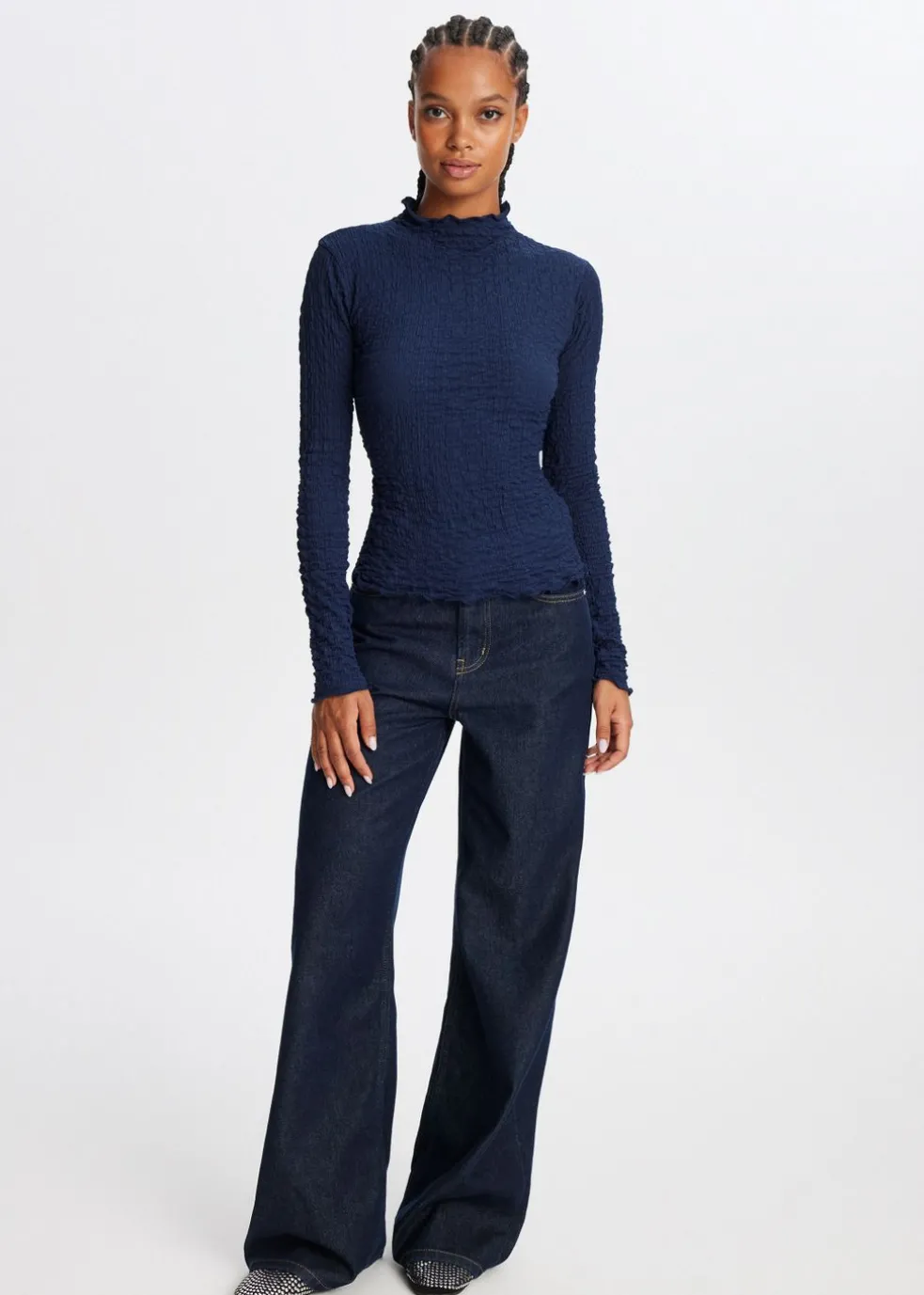 Top met strikdetail