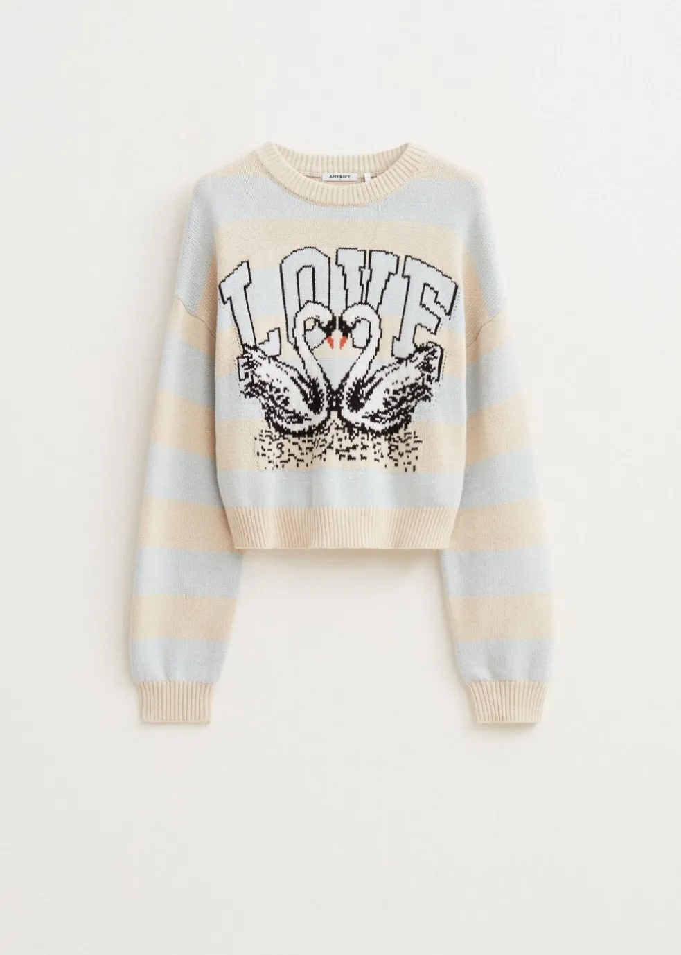 Trui met zwanenprint
