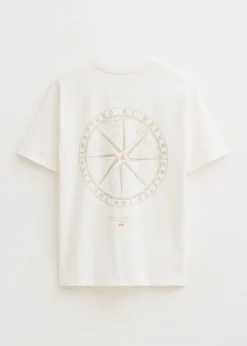 T-shirt met print kompas