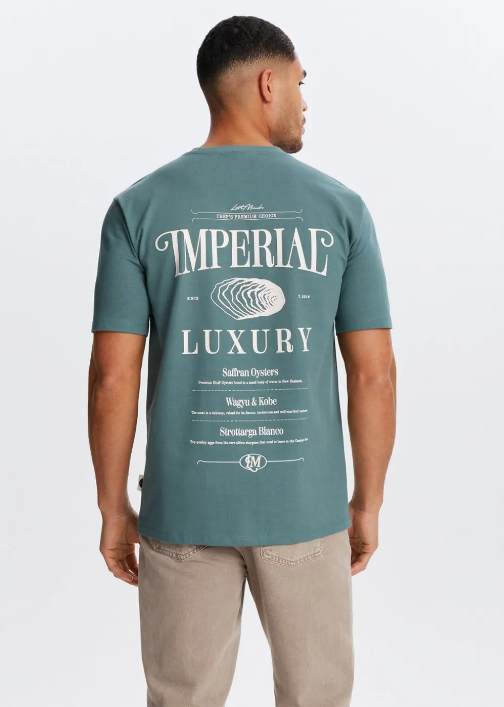 T-shirt met print oester