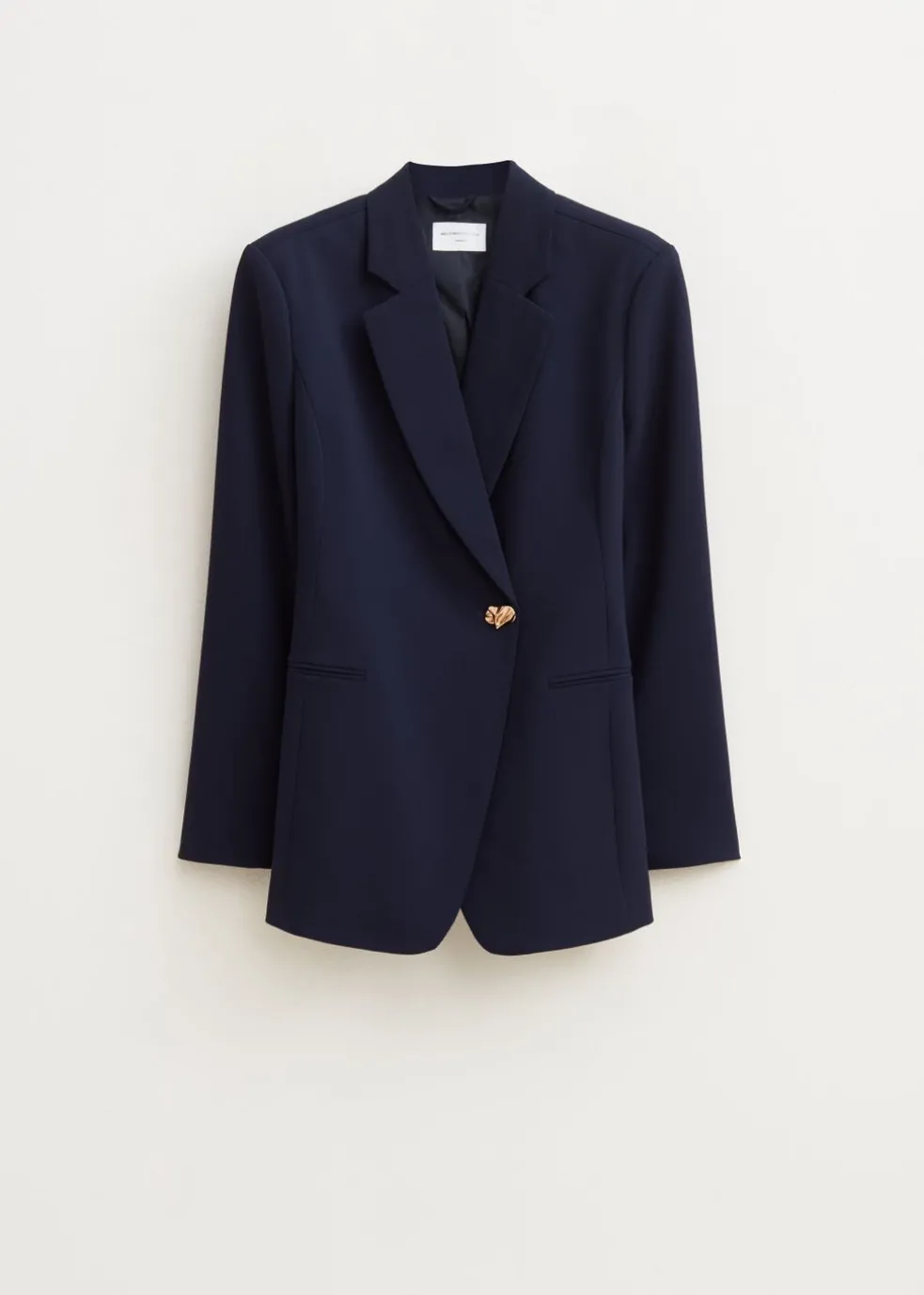 Twill blazer met knoop