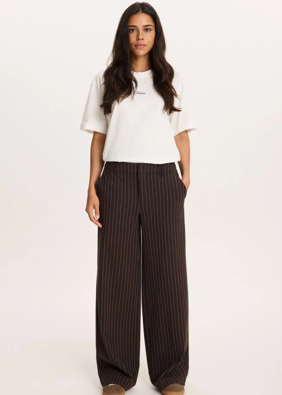 Wijde broek met strepen