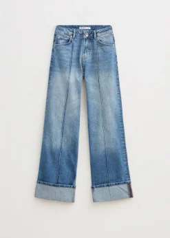 Wijde pintuck jeans